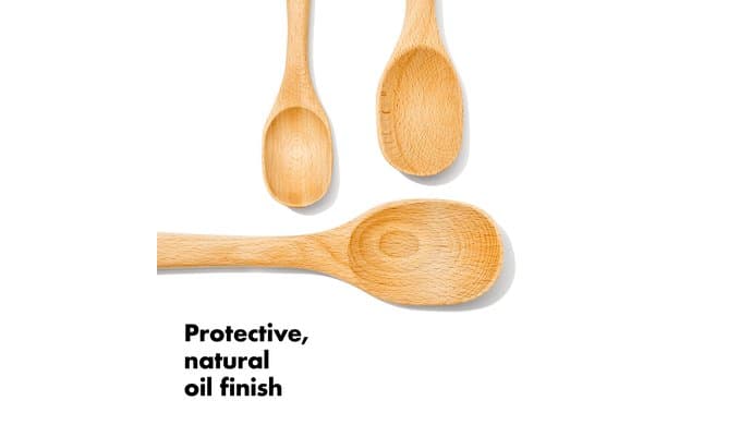 OXO Good Grips 3-Piece Wooden Spoon Set thumbnail 4