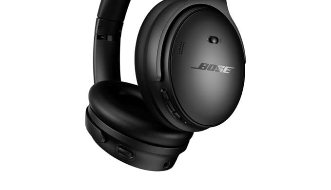 Bose QuietComfort Headphones - Wireless Bluetooth Headphones, Active Over Ear Noise Cancelling and Mic, USB-C Charging, Deep Bass, Up to 24 Hours of Playtime, Black thumbnail 3