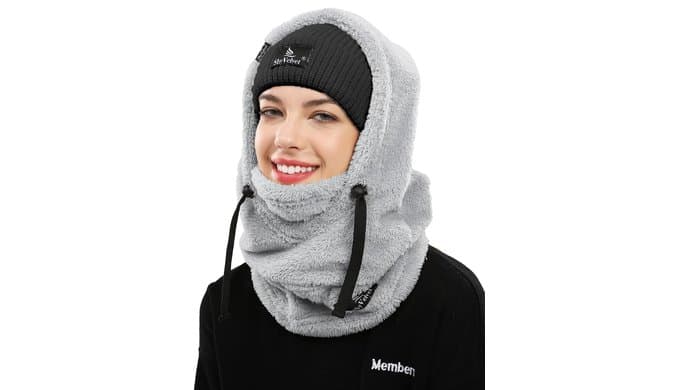 Wind-Resistant Sherpa Hood Fleece Balaclava Winter Ski Mask thumbnail 1