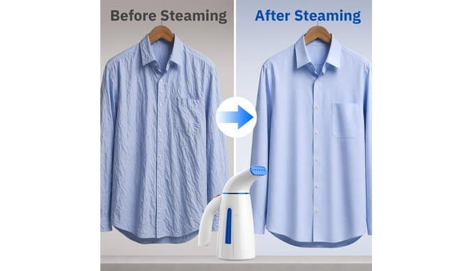 OGHom Steamer for Clothes, Handheld Clothing Steamer for Garment, 240ml Big Capacity 700W Portable Travel Steam Iron (Only for 120V) thumbnail 5