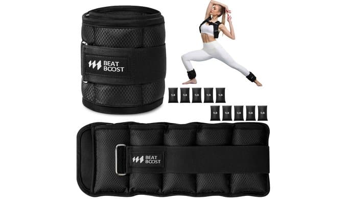 Ankle Weights Adjustable 10lb for Women Men thumbnail 1