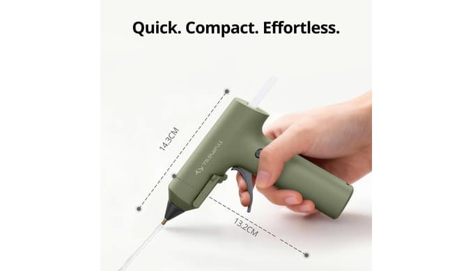 Tilswall Cordless Hot Glue Gun W106s with Rechargeable 2Ah Green thumbnail 2