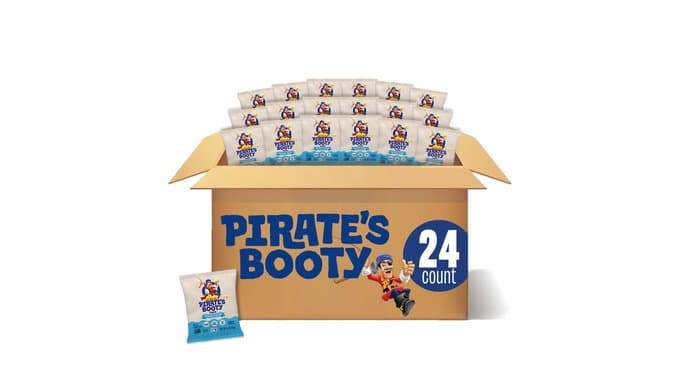 PIRATE'S BOOTY Aged White Cheddar Cheese Puffs Bags, .5 oz (24 Count) thumbnail 1