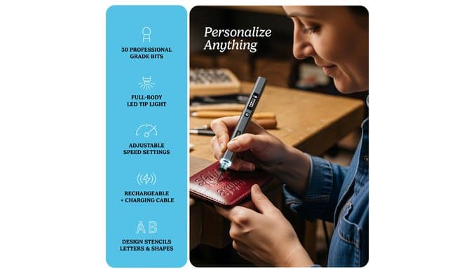 EtchMate Engraving Pen for Metal, Wood, Glass, Plastic & All Materials thumbnail 2