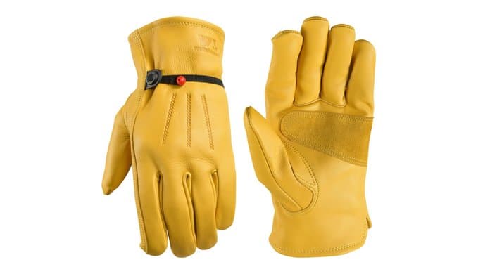 Wells Lamont Work Gloves Men and Women, Cowhide Leather Work Gloves, Adjustable Wrist thumbnail 1