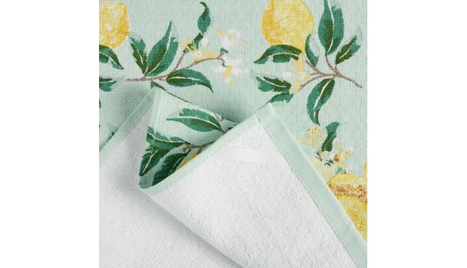 Martha Stewart Dual Purpose Kitchen Towel 2-Pack Set, Lemon Whimsy, 16"x28" thumbnail 5