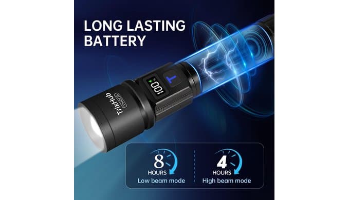 Rechargeable Flashlights 2 Pack Super Bright High Lumens Flashlight thumbnail 4