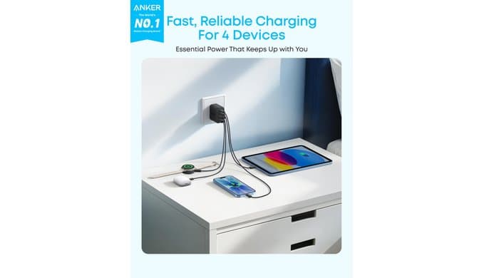 Anker Zolo USB C Charger Block, 50W Max Output Type C Charger Fast Charging thumbnail 2