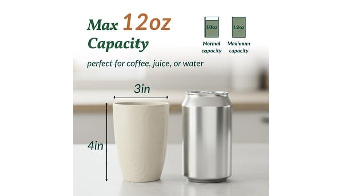 Homienly Plastic Cups Alternatives Unbreakable Drinking Glasses Wheat Straw Cup Sets for Kitchen Camping Party RV Stackable Water Tumblers Dishwasher Freezer & Microwave Safe 6 PCS (12OZ, Multi) thumbnail 2