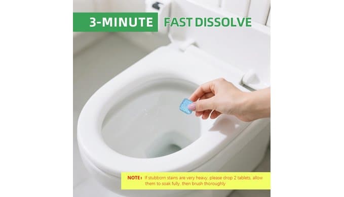 Toilet Bowl Cleaner Tablets 30 Big Pack Lemon Scent thumbnail 2