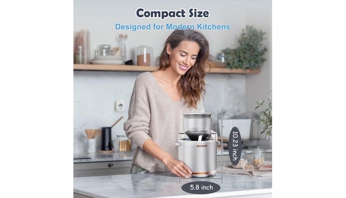 BRIOBITE 1.1 Quart Ice Cream Maker Machine,Silver thumbnail 5