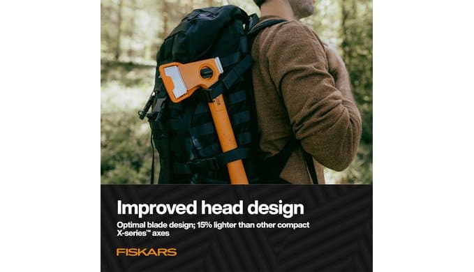 Fiskars X13 Ultralight Hiking Axe 13", Camping Hatchet, Forged Steel Blade thumbnail 5