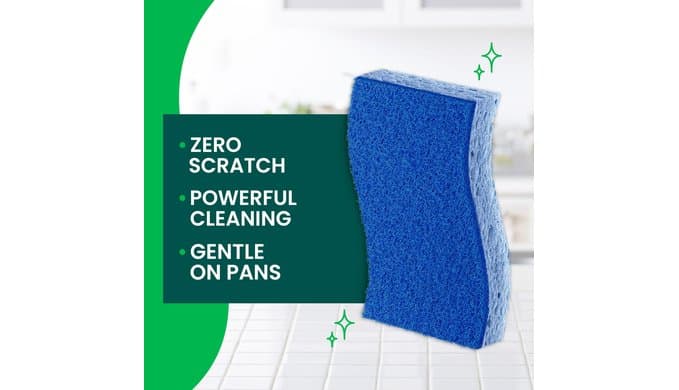 Scotch-Brite Zero Scratch Scrub Sponge, 6 Pack thumbnail 4