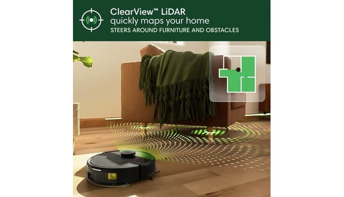 iRobot Roomba 105 Combo Robot Vacuum & Mop - Easy to use, Intense Power-Lifting Suction, LiDAR Navigation, Multiple Cleaning Modes, Avoids Mopping Carpets, Self-Charging thumbnail 5