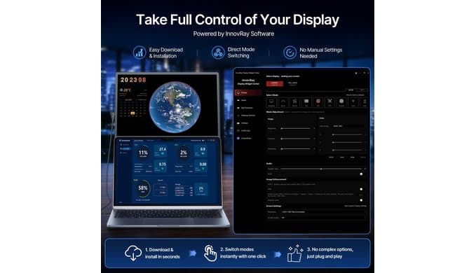 Laptop Screen Extender 15.6", 5 Modes & Detachable Slim Portable Monitor thumbnail 5