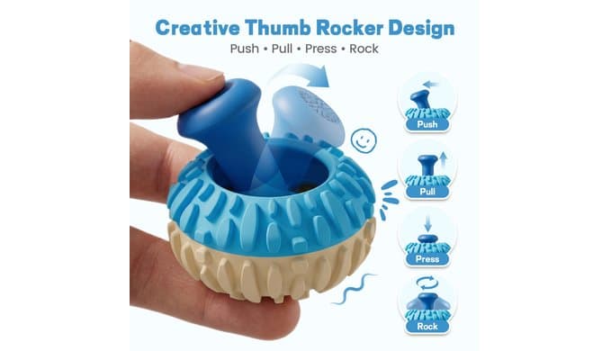 Fidget Toys for Adults, 6PCS Sensory Thumb Rocker, Textured Fidget Gadgets thumbnail 4