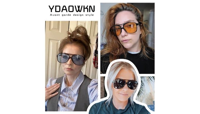 70s Retro Aviator Sunglasses for Women Men Large Vintage Sunnies thumbnail 4