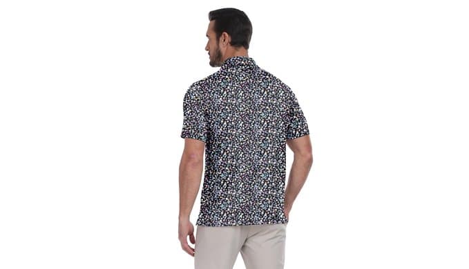 ZITY Select Mens Golf Polo Shirts 50+ UPF Short Sleeve Quick-Dry Performance Print Golf Shirt thumbnail 2