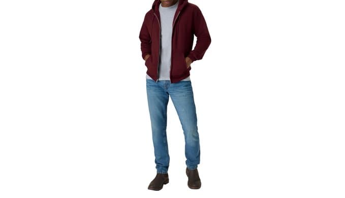 Hanes Men's Zip-up Hoodie, Ecosmart Fleece Full-zip Hoodie for Men, Hooded Sweatshirt thumbnail 4