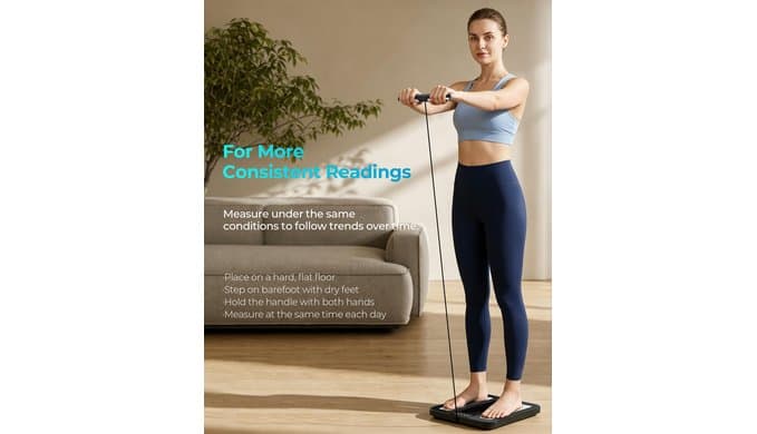 8-Electrode Scale with BMI, Body Fat, Muscle Mass & Handle thumbnail 2