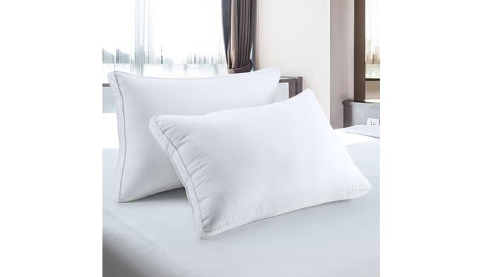Utopia Bedding Gusset Bed Pillow, Hotel Pillows Queen Size Set of 2, White thumbnail 2