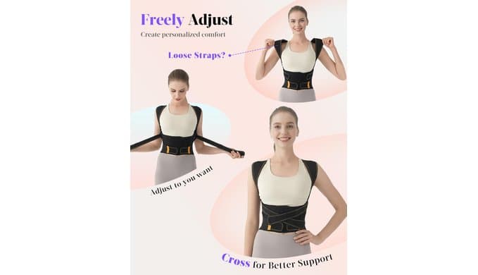 Posture Corrector for Women and Men, 5x Enhanced Support Back Brace, Large thumbnail 4