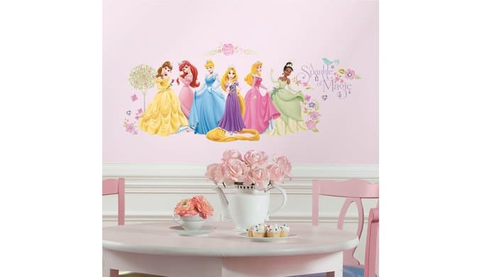 RoomMates Disney Princess Glow Peel and Stick Wall Decals, 36 Decal Set, Vinyl, Multi, Removable Repositionable, No Sticky Residue, For Smooth Surfaces thumbnail 2