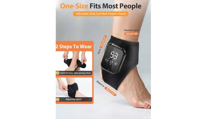 2-Pack Cordless Heated Foot/Ankle Massager, Arch & Heel Comfort, 3 Modes thumbnail 5