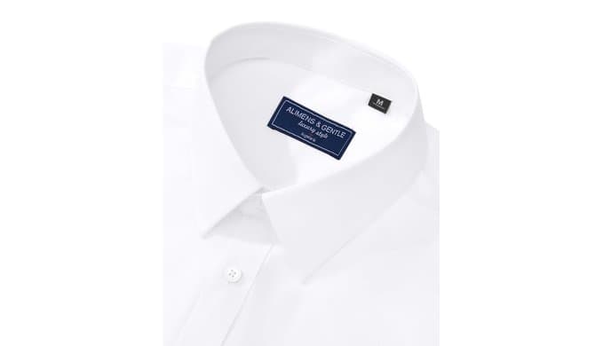 Alimens & Gentle Men's Dress Shirt Regular Fit Stretch Stain Shield Long Sleeve Solid Business Wedding Button Down Shirts thumbnail 4