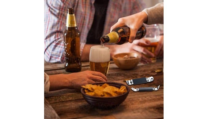 3 Pieces Magnetic Bottle Openers Can Opener Classic Beer Opener Stainless Steel Small Bottle Opener Can Tapper with Magnet for Camping and Traveling HANCELANT thumbnail 2