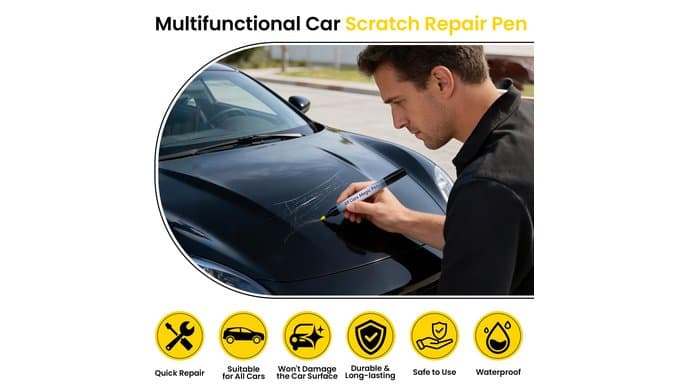 Car Scratch Remover Pen, Magic Car Scratch Removal Pen for All Car Colors, Scratch Repair Pen, Easy DIY Paint Repair Kit, Quick Fix for Wear Swirl Marks And Scuffs, 2PCS thumbnail 3