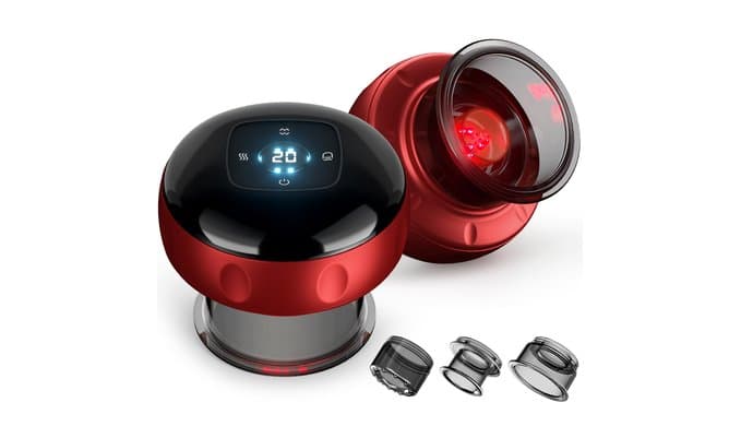 2 Pack Cupping Set, 7-in-1 Smart Cupping Therapy Massager. Red Light Cupping Therapy Set with 2 Modes for Targeted Muscle Soreness,Tighter Skin,Cupping Kit with 20 Levels Suction and Heat and Gua Sha