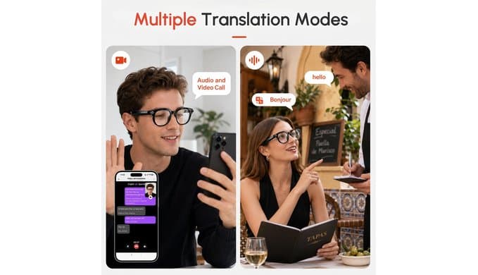 AI Smart Glasses with Camera, Hands-Free Calls, Music, Offline AI Assistant thumbnail 4