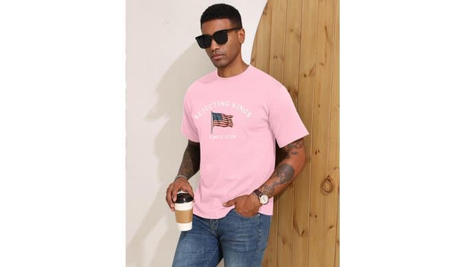 Mens American Flag Shirt Vintage Patriotic USA Freedom Tee thumbnail 2