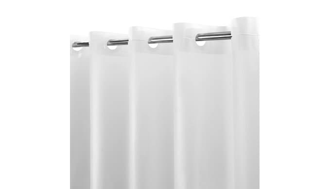 No Hook PEVA Shower Curtain or Liner, Standard Size 71 x 74, Frost thumbnail 1