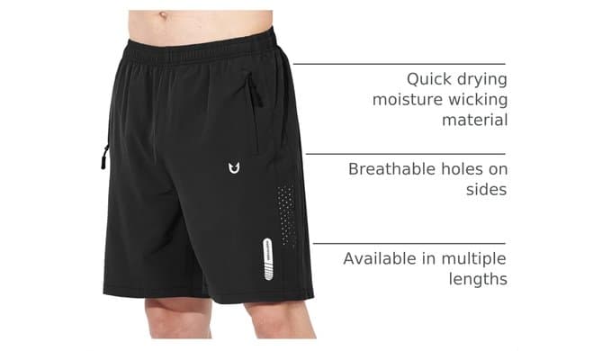 NORTHYARD Men's Athletic Running Shorts Gym Workout 7"/9"/5" Zipper Pockets thumbnail 4