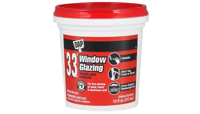 DAP '33' Window Glazing, White, 16 Oz (7079812121) thumbnail 1