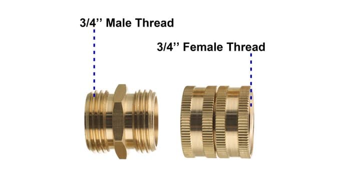 M MINGLE Garden Hose Adapter 3/4”, Male to Male, Female to Female, 4-Pack thumbnail 2