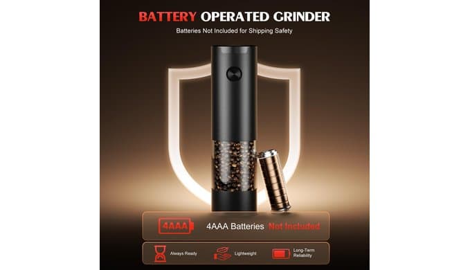 Electric Salt and Pepper Grinder Set Automatic Battery Pepper Mill Shakers Adjustable Coarseness Upgraded Larger Capacity with Led Home and Kitchen Appliances White Elephant Gifts for Women Men thumbnail 4
