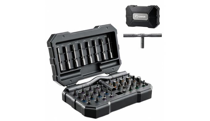 Saker 42-in-1 Magnetic Ratchet Screwdriver Set With T-Handle Grey thumbnail 1