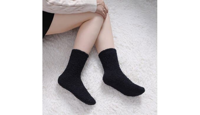 Womens Fuzzy Socks Cozy Fluffy Winter Warm Slipper Socks Microfiber Soft Home Sleeping Socks thumbnail 4