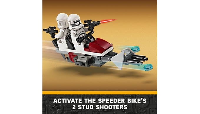 LEGO Star Wars Clone Trooper & Battle Droid Battle Pack Set for Kids, Buildable Toy Speeder Bike Vehicle, Tri-Droid and Defensive Post, Collectible, Gift for Boys and Girls Aged 7 and Up, 75372 thumbnail 4