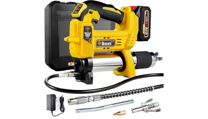 Bravex Cordless Grease Gun Compatible with Makita Battery, 12,000 PSI