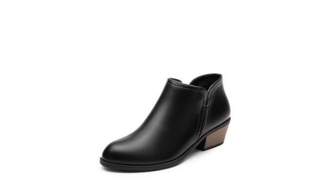 DREAM PAIRS Women Ankle Booties Low Chunky Heel Dress Boots thumbnail 1