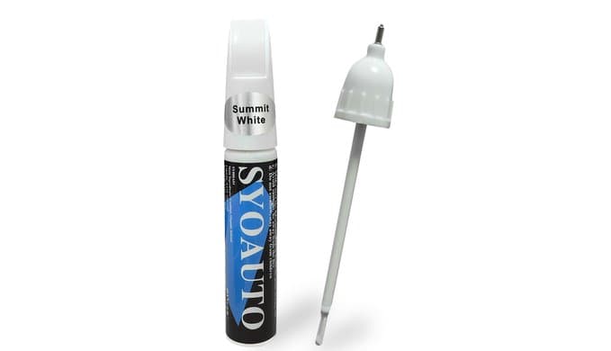 SYOAUTO Summit White GAZ Touch Up Paint Fit for Chevrolet or GMC Auto Touch up Paint Car Scratch Repair Pen Brush and Tip 2 in 1 (Summit White GAZ)