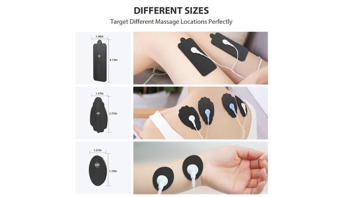 TENS Unit Electrode Pads NURSAL 20 Pack 3.5mm Snap EMS Replacement Pads for Electrotherapy Reuse More Than 30 Times, Compatible with MEDVICE,Belifu TENS Machine thumbnail 5