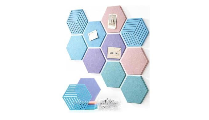 Hexagon Cork Board Tiles for Office Walls Decor 10 Pack 11.81" X 10.24" thumbnail 1