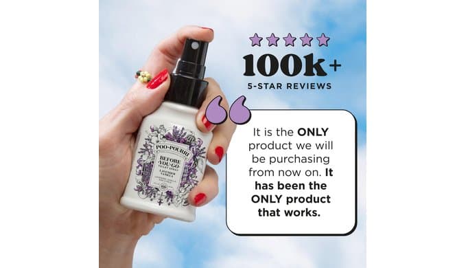 Poo-Pourri Before-You-Go Air & Toilet Freshener Lavender Vanilla Spray 8oz thumbnail 5