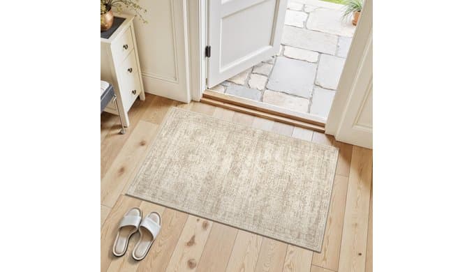 Soalmost 2x3 Washable Rugs for Kitchen, Entryway, Small Area Rug Beige thumbnail 3