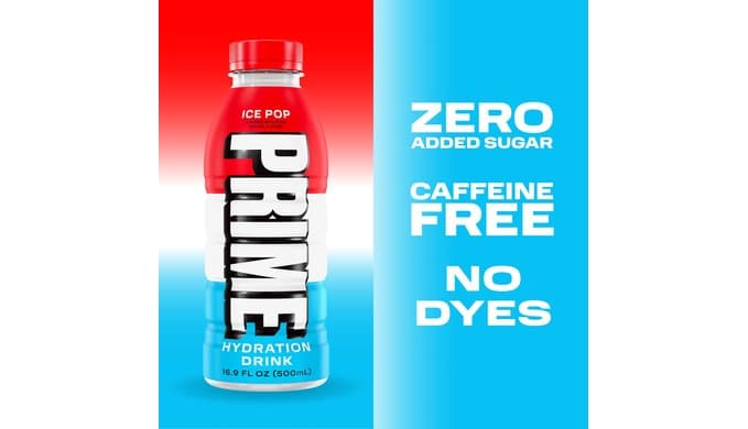 PRIME Hydration ICE POP | Sports Drinks | Electrolyte Enhanced for Ultimate Hydration | 250mg BCAAs | B Vitamins | Antioxidants | 2g Of Sugar | 16.9 Fluid Ounce | 12 Pack thumbnail 5